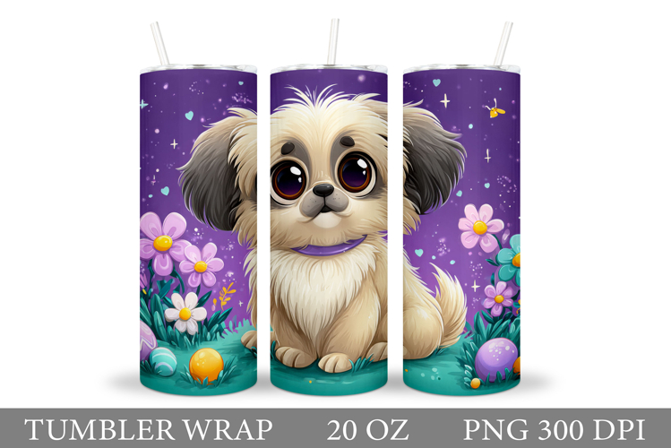 Cute Dog Tumbler Design. Dog Summer Tumbler Sublimation