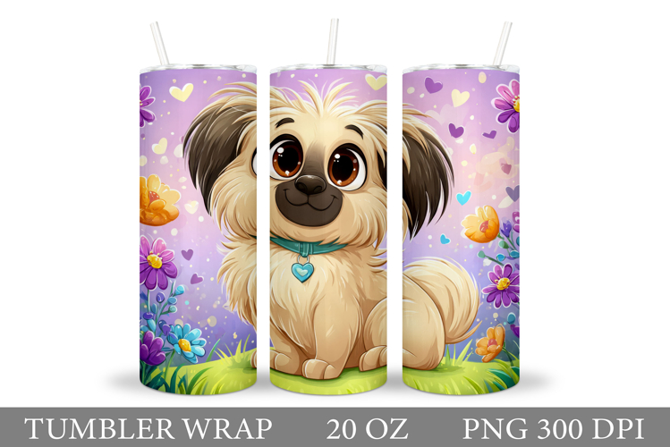 Cute Dog Tumbler Design. Dog Summer Tumbler Sublimation
