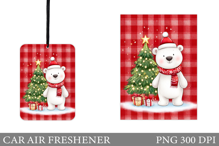 Polar Bear Car Air Freshener. Christmas Car Air Freshener