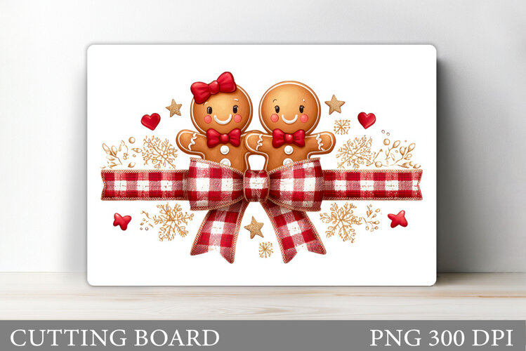 Gingerbread Cutting Board. Christmas Cutting Board Design example image 1
