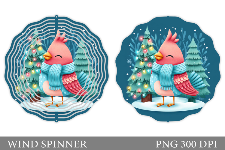 Christmas Bird Wind Spinner. Christmas Wind Spinner Design