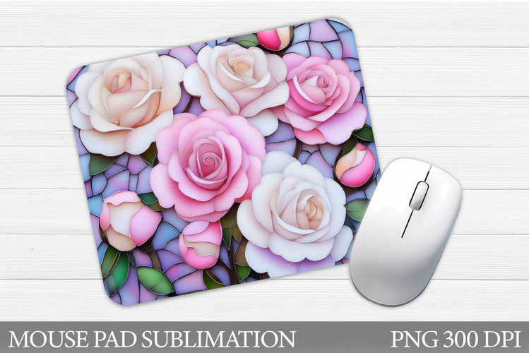 Roses Mouse Pad Sublimation. Flowers Mouse Pad Design