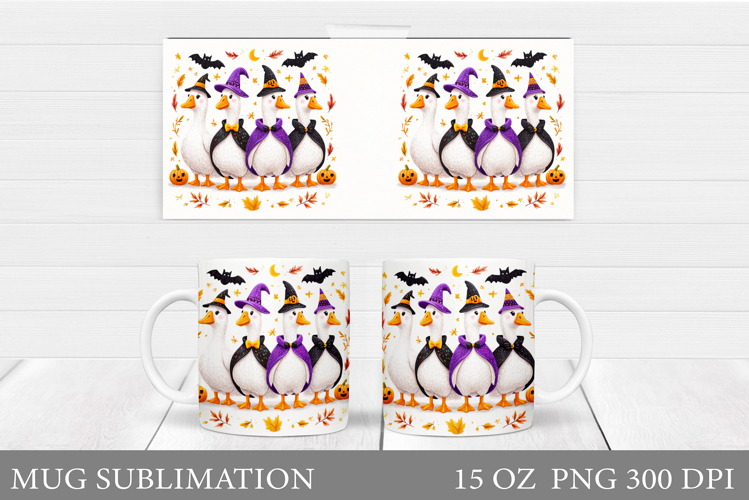 Halloween Goose Mug Design. Halloween Mug Sublimation