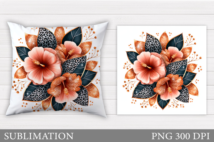 Floral Pillow Sublimation. Flowers Sublimation