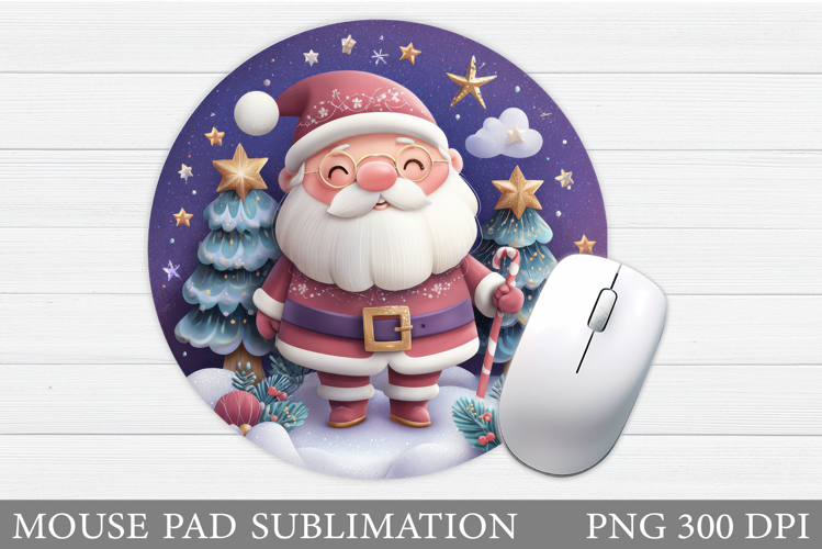 Santa Claus Mouse Pad. Christmas Mouse Pad Sublimation