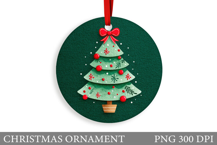 Christmas Tree Christmas Ornament. Christmas Sublimation example image 1