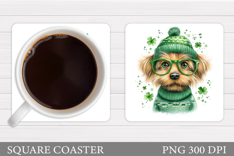 St Patrick Dog Coaster Design. St Patrick Sublimation