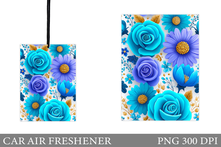 Floral Car Air Freshener. Flowers Car Air Freshener Design