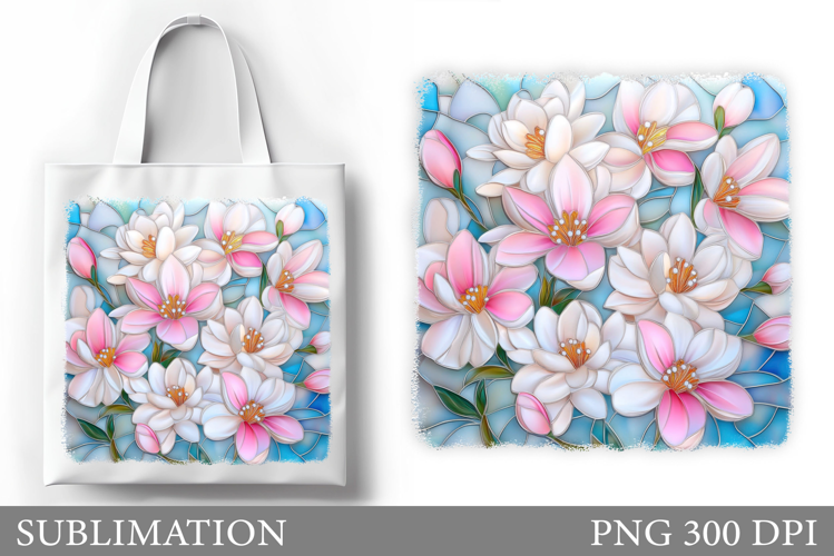 Flowers Tote Bag Sublimation. Flowers Sublimation