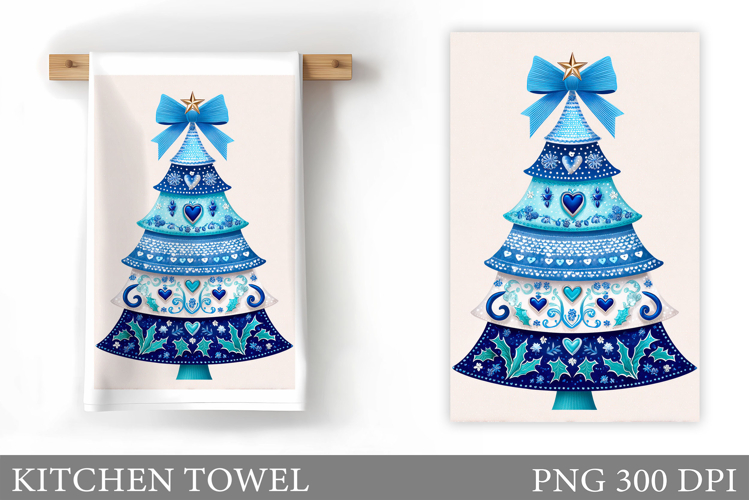 Christmas Tree Kitchen Towel. Christmas Kitchen Towel Design