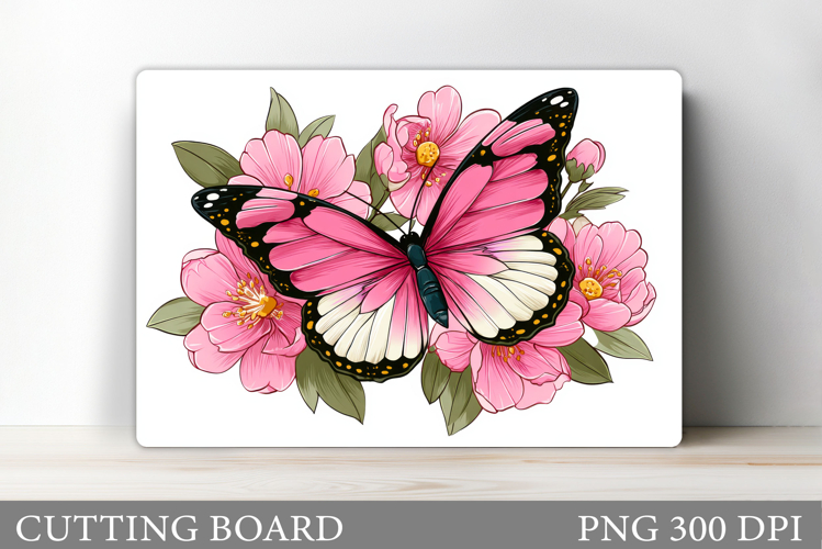 Butterfly Cutting Board. Flowers Cutting Board Sublimation