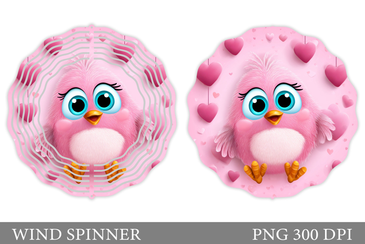 Valentines Bird Wind Spinner. Valentines Wind Spinner Design