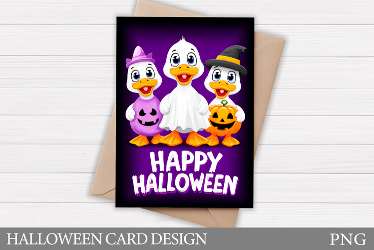 Halloween Goose Card Design. Halloween Card Printable