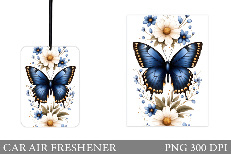 Butterfly Car Air Freshener Design. Butterfly Sublimation