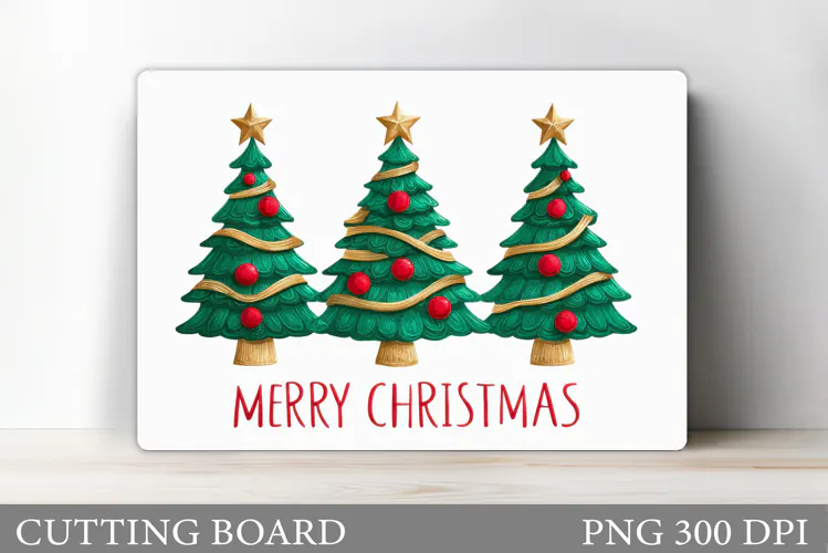 Christmas Tree Cutting Board. Kitchen Cutting Board Design