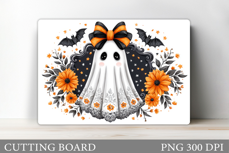 Cute Ghost Cutting Board. Halloween Cutting Board Design