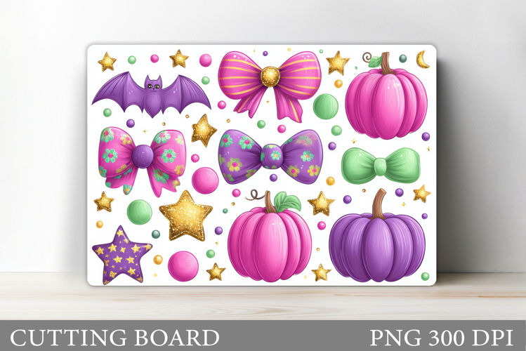 Pumpkin Cutting Board Design. Halloween Sublimation