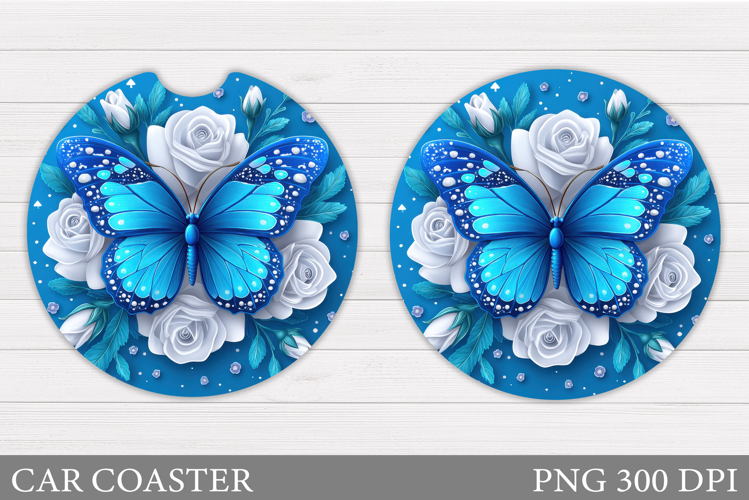 Butterfly Car Coaster. Summer Car Coaster Design