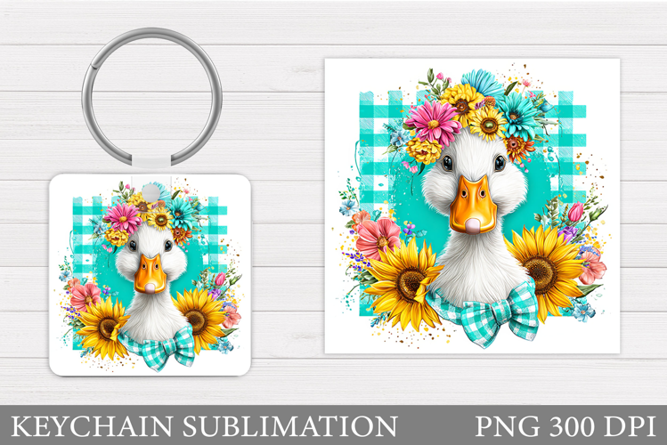 Cute Goose Keychain Design. Cute Goose Sublimation