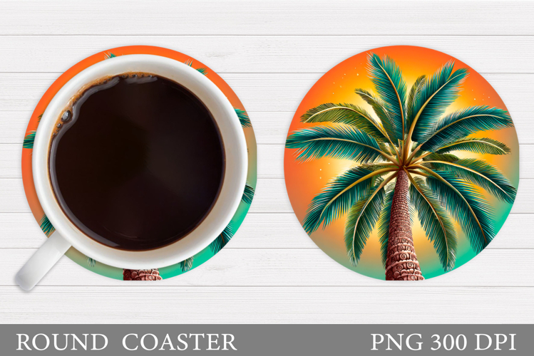 Palm Tree Coaster Design. Palm Tree Sublimation