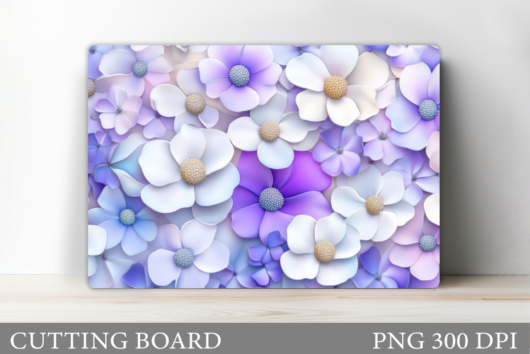 Flowers Cutting Board Sublimation. Wildflowers Cutting Board