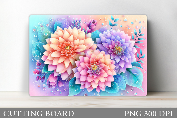 Floral Cutting Board Design. Flowers Cutting Board