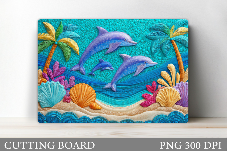 Dolphins Cutting Board Design. Dolphin Sublimation