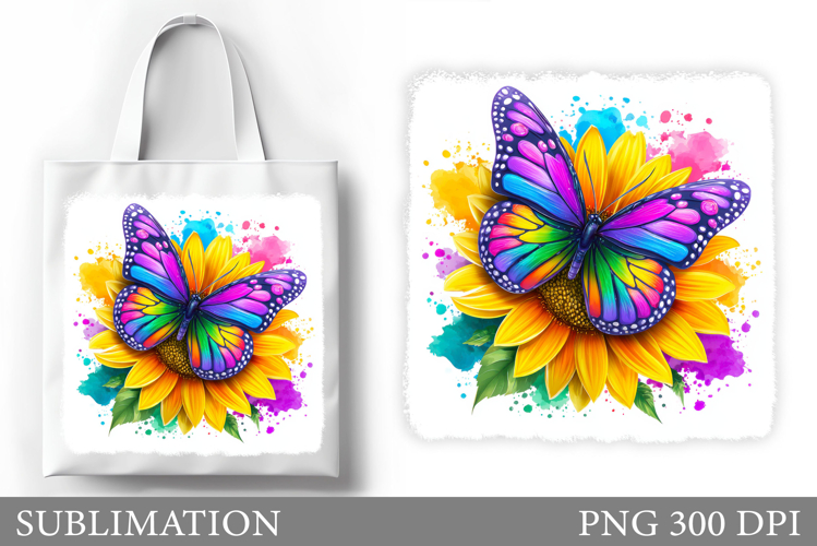 Butterfly Sublimation. Butterfly Tote Bag Sublimation