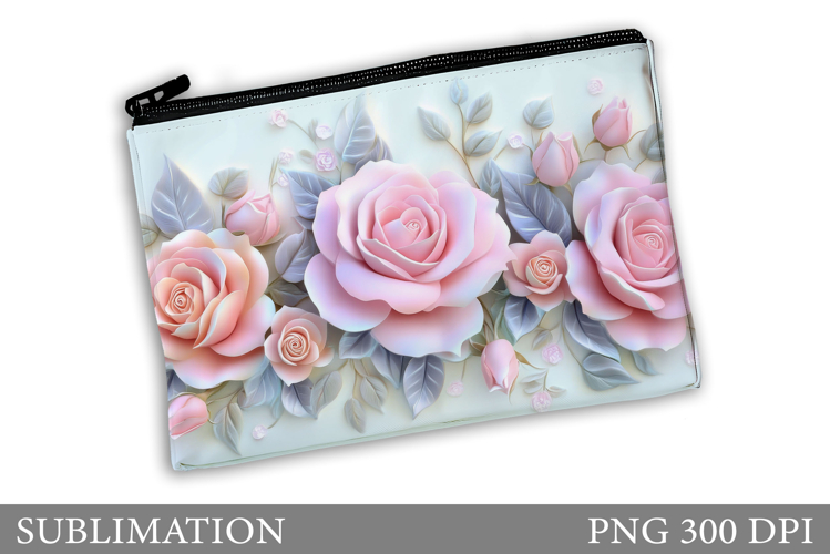 Roses Makeup Bag Design. Roses Sublimation