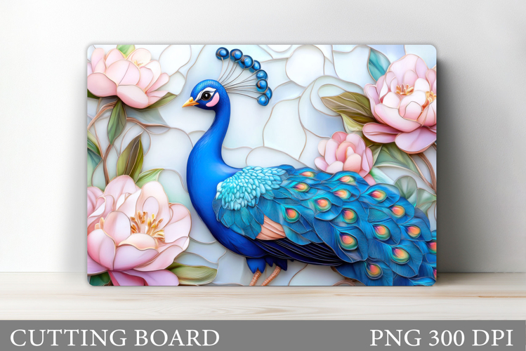 Peacock Cutting Board. Flowers Cutting Board Design