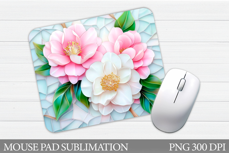Flowers Mouse Pad Sublimation. Floral Mouse Pad Design