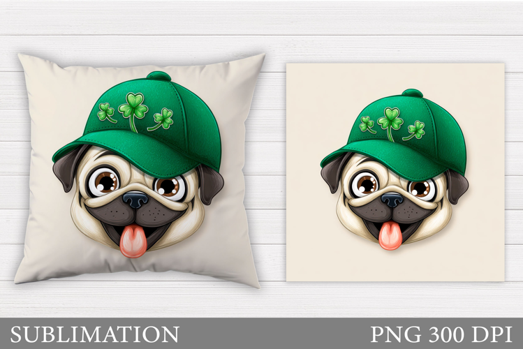 St Patrick Dog Pillow Design. St Patrick Pillow Sublimation