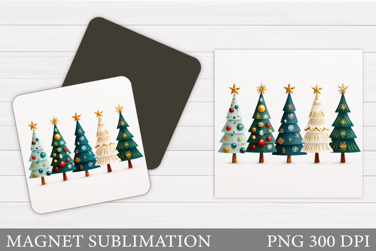 Christmas Tree Magnet Sublimation. Christmas Magnet Design