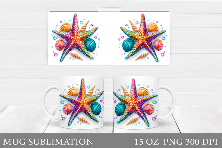 Starfish Mug Design. Starfish Sublimation
