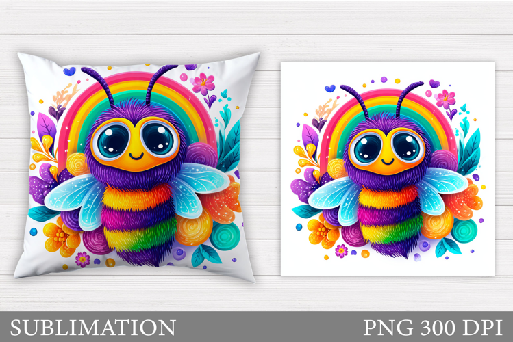 Bee Pillow Sublimation. Bee Sublimation