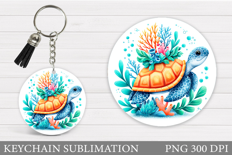 Sea Turtle Keychain Design. Sea Turtle Sublimation