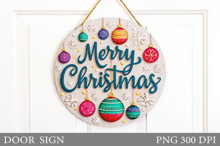 Christmas Door Sign Design. Merry Christmas Door Sign