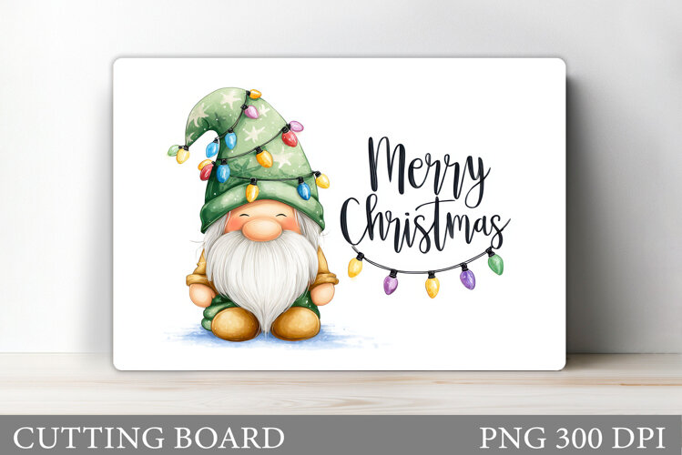 Christmas Gnome Cutting Board. Christmas Cutting Board example image 1