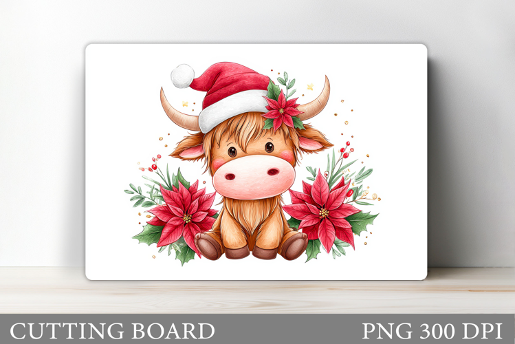 Christmas Cow Cutting Board. Christmas Cutting Board