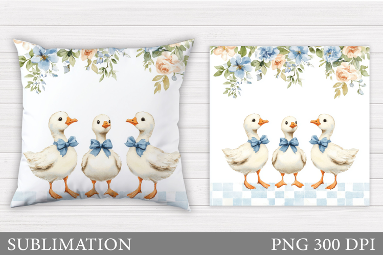 Cute Goose Sublimation. Cute Goose Pillow Design