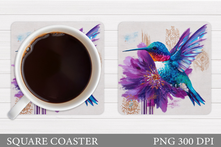 Hummingbird Coaster Design. Hummingbird Sublimation