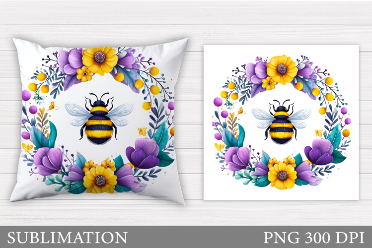 Bee Pillow Sublimation. Bee Sublimation
