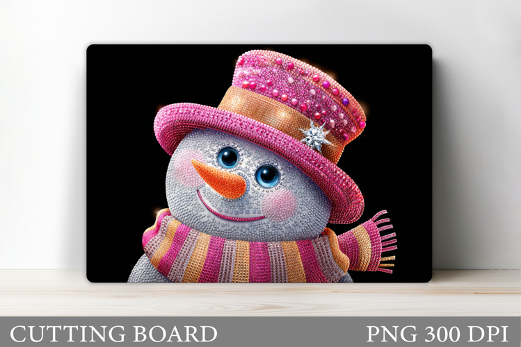 Christmas Cutting Board. Snowman Cutting Board Sublimation
