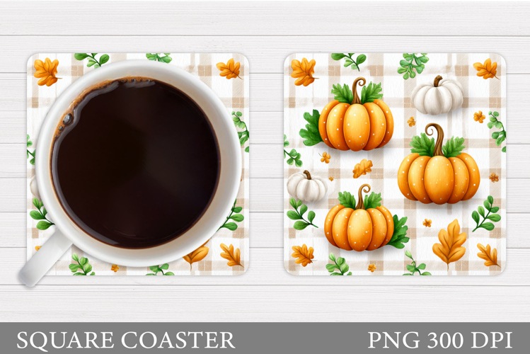 Fall Pumpkin Coaster Design. Fall Pumpkin Sublimation