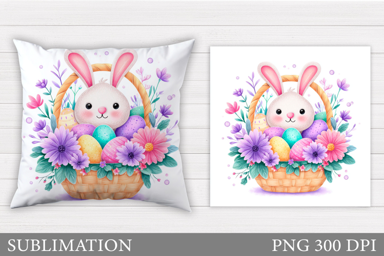Easter Bunny Sublimation. Easter Bunny Pillow Design