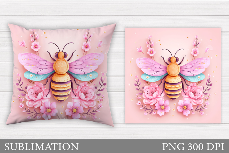 Bee Pillow Sublimation. Bee Sublimation