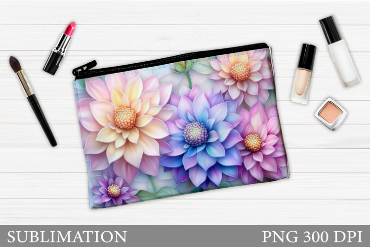 Flowers Makeup Bag Design. Flowers Makeup Pouch Sublimation