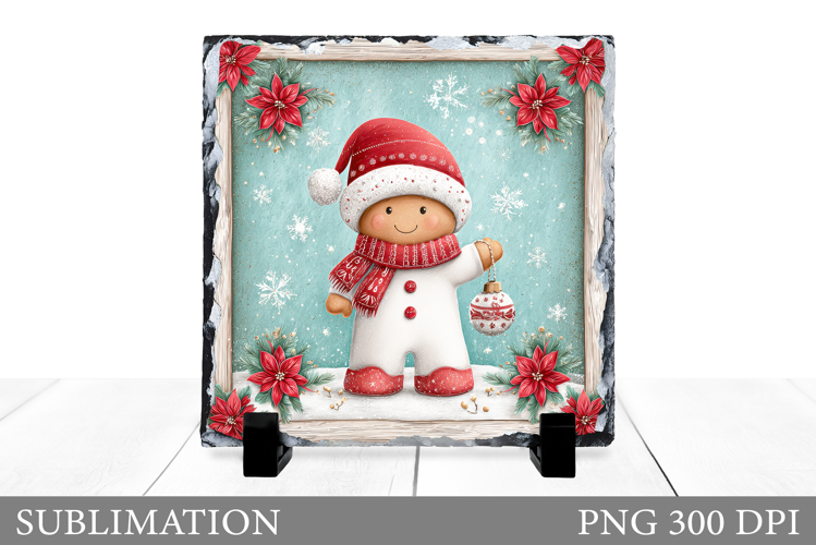 Cute Gingerbread Sublimation. Gingerbread Slate Design