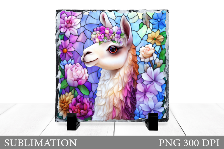 Cute Lama Sublimation. Lama Slate Sublimation