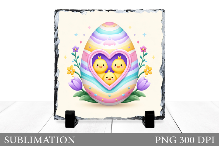 Easter Chick Slate Design. Easter Chick Sublimation